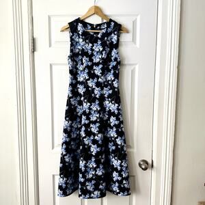 Tommy Hilfiger A-Line Floral Midi Dress Sz 6